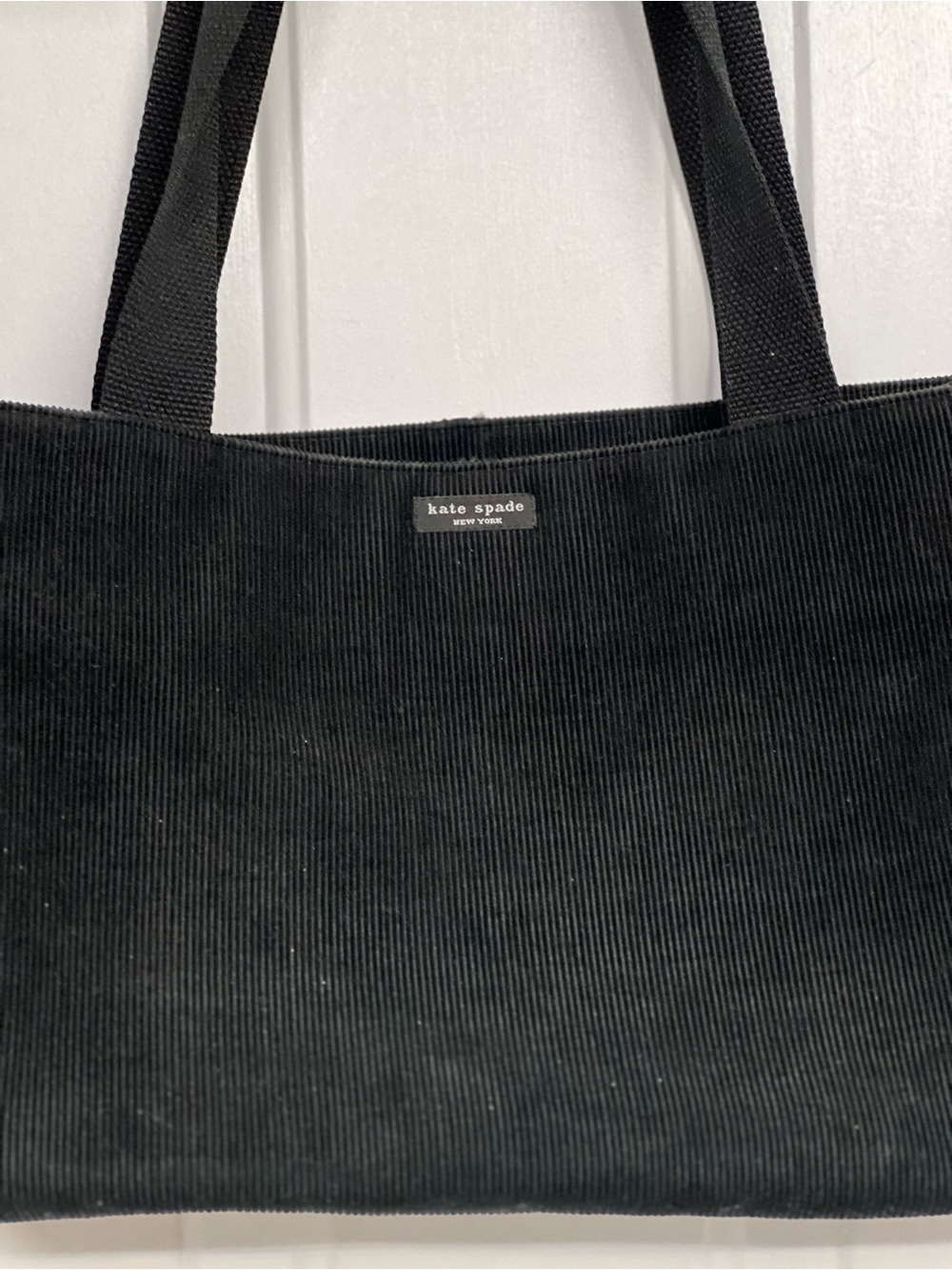 kate spade Black Corduroy Shoulder Tote - Picture 2 of 5